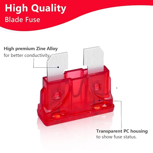 10 Amp Standard Fuse, 10A Car Blade Fuses - Image 3