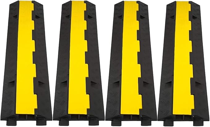 CXRCY Cable Ramp 4 Pack 2 Channel 11000lbs axle Capacity Floor Cable Cord by CXRCY