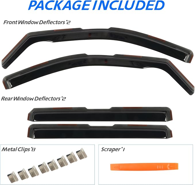 4pcs in Channel Window Visor Fit - Image 6