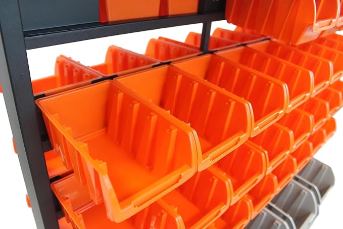 TRINITY EcoStorage 6-Tier Dual-Sided Rolling Bin Rack, 330 Pound Capacity - Image 6