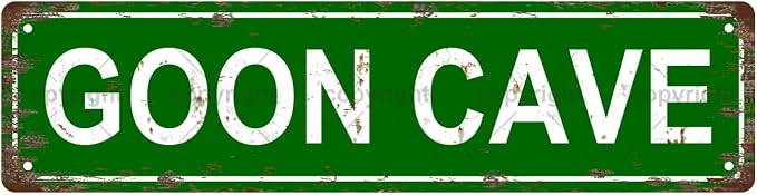 GOON CAVE Space Vintage Metal Tin Sign, Street Sign, Home Decor, Room Decor by Unknown