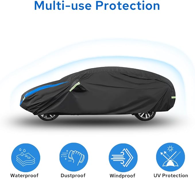 Avecrew Car Cover for Tesla Model 3 2017-2024, Custom Fit Full Exterior Cover - Image 4