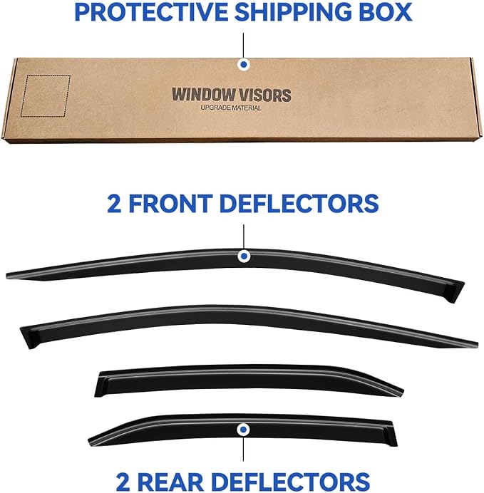 Window Visors Rain Guards for 2018-2024 Toyota Camry, Out-Channel Window Vent - Image 6
