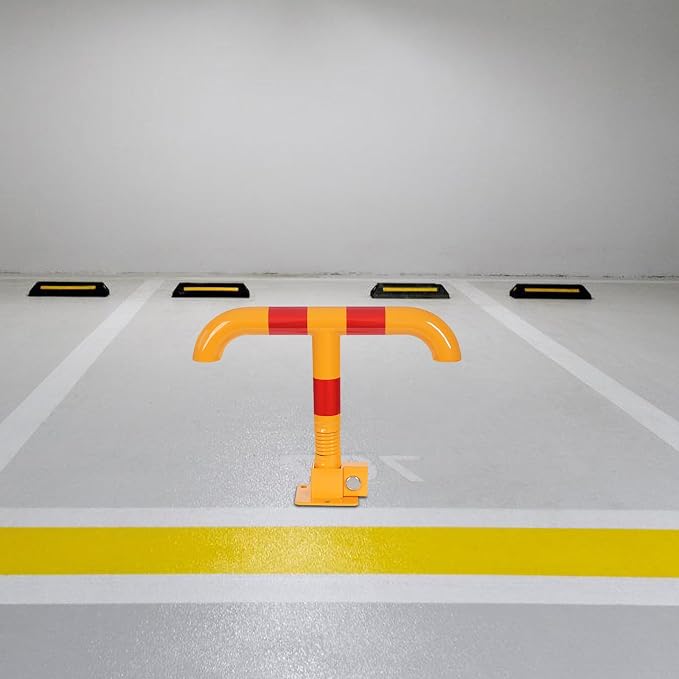 Parking Post and Base With Lock, T Shaped Parking Blocker Barriers Post Parking - Image 4
