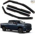 in-Channel Rain Guards Fit for 2020-2025 Chevrolet Silverado/GMC Sierra by CHYKORLA