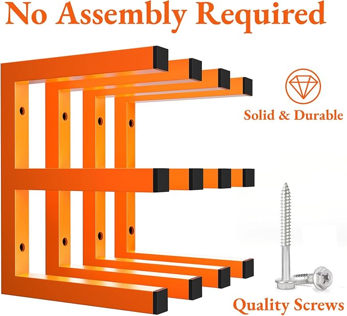 Heavy Duty Lumber Storage Rack Wall Mount, Metal Wood Rack Organizer - Image 3