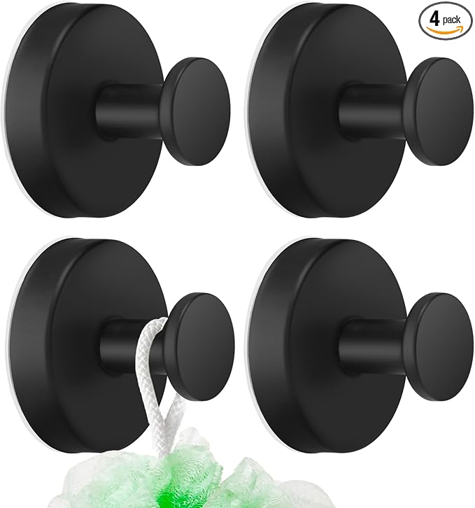 4 PCS Suction Cup Hooks for Shower, Hooks for Inside Shower, Removable Towel by Unknown
