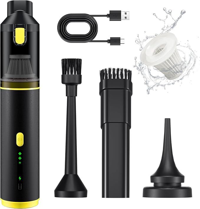 Car Vacuum Portable with 16000Pa Powerful Suction, Handheld Vacuum Cordless by Unknown