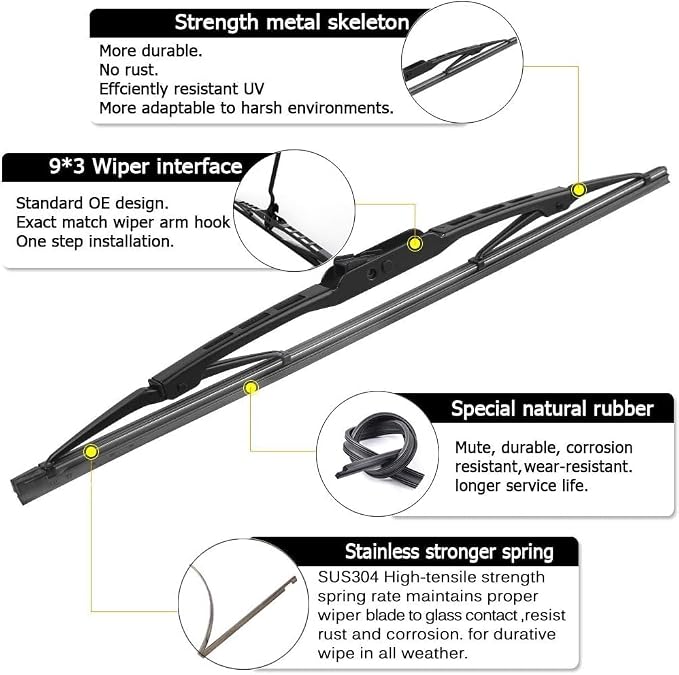 AUTOBOO 22"+22" Windshield Wipers Blades Replacement - Image 2