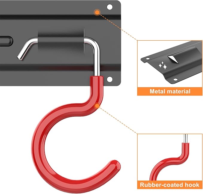 TORACK Metal Wall-Mounted Garden Tool Organizer - Image 4