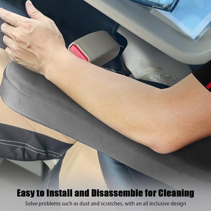 2PC Car Front Seat Armrest Covers, Universal Size Seat Arm Rest Cover, Flat - Image 6