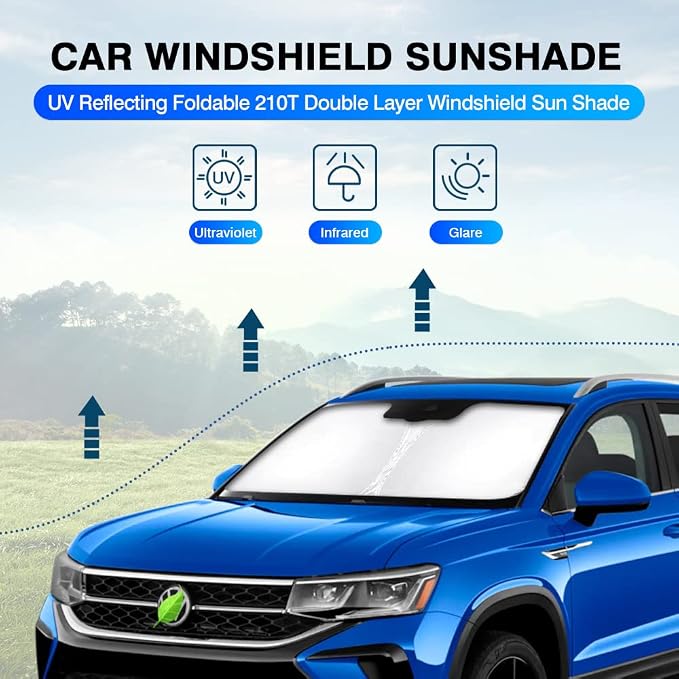 KUST Windshield Sun Shade for 2022-2025 2026 Volkswagen VW Taos Accessories - Image 2