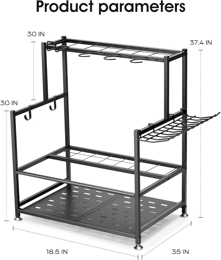 Garden Tool Organizer – Heavy-Duty Carbon Steel Storage Rack - Image 2