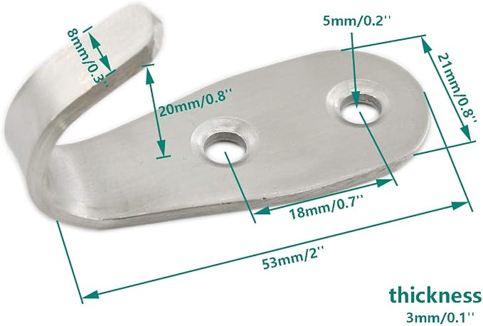 Stainless Steel Coat Hooks - Image 2