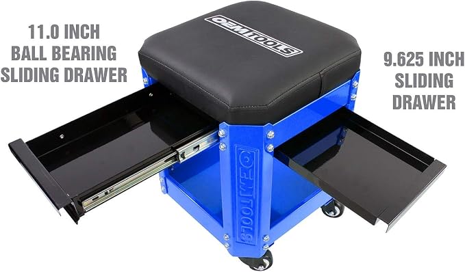 OEMTOOLS 24996 Blue Workshop Creeper Seat, Rolling Stool - Image 2