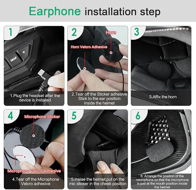 Motorcycle Bluetooth intercom MS20 2000m Helmet Intercom, 20 Riders Motorcycle - Image 5