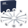 XiKe 12 Pack White 2" Nylon Garage Door Roller 4" Stem, Quiet/Durable and High by XIKE+BEARINGS