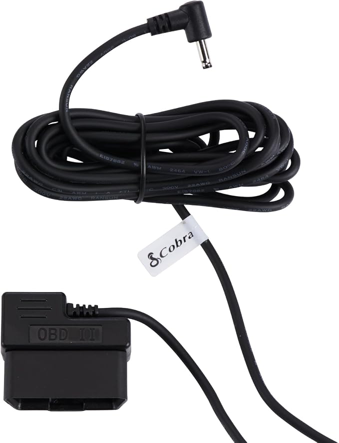 Cobra OBDII to Barrel Connector Power Cord Radar Detectors, Compatible RAD350 by CobraElectronics