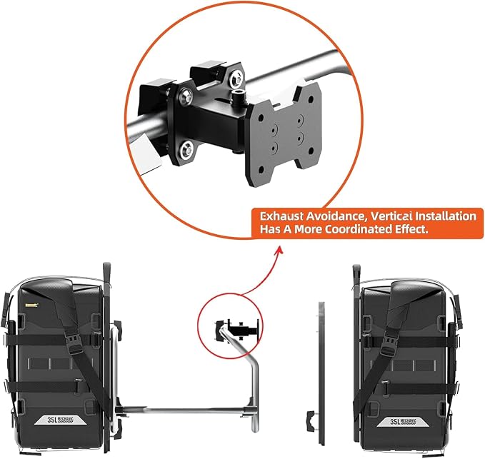 Rhinowalk Motorcycle Saddle Bag Extender - Image 2
