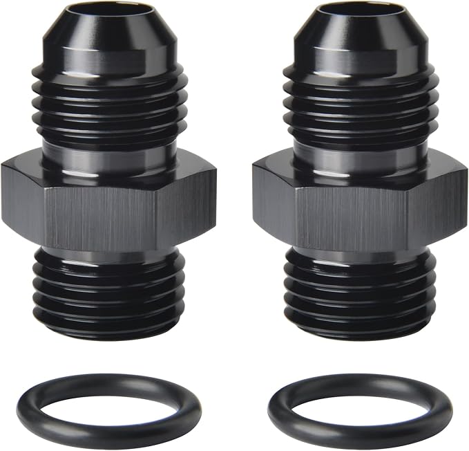 6AN Male Flare to 6AN ORB O-ring Boss Fuel Pump Rail Adapter Fitting Aluminum by Podavelle
