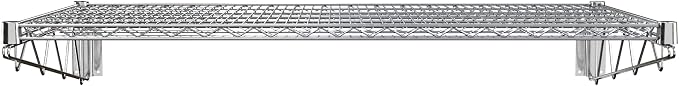 24" x 48" Chrome Wire Wall Mount Shelf - Image 4