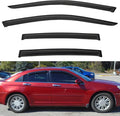 4pcs Front+Rear Smoke Tint Sun/Rain Guard Outside Mount Tape-On Vent Window by LQQDP