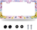 Beautiful Butterfly Sunflower License Plate Frame Yellow Floral License Plate by GORSNKYE