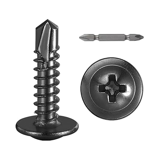 Wensilon #10×3/4” for Sheet Metal Self-Tapping Screws 410 Black Stainless Steel by Wensilon