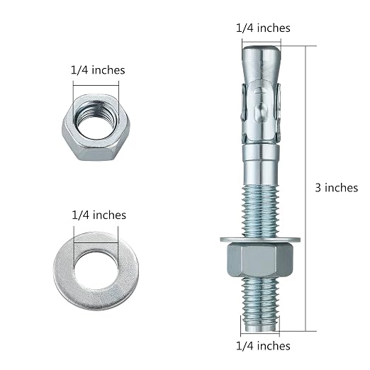 1/4x3" 30Pcs Inch Standard Fasteners - Image 2