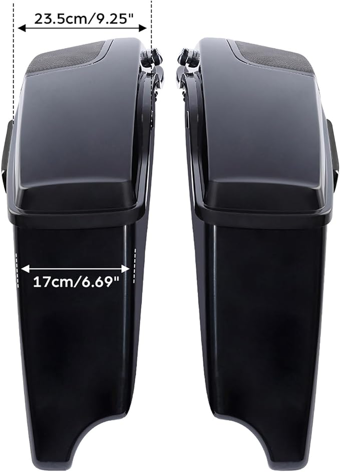 XFMT Motorcycle 4" Extended Hard Saddlebag Fit - Image 4