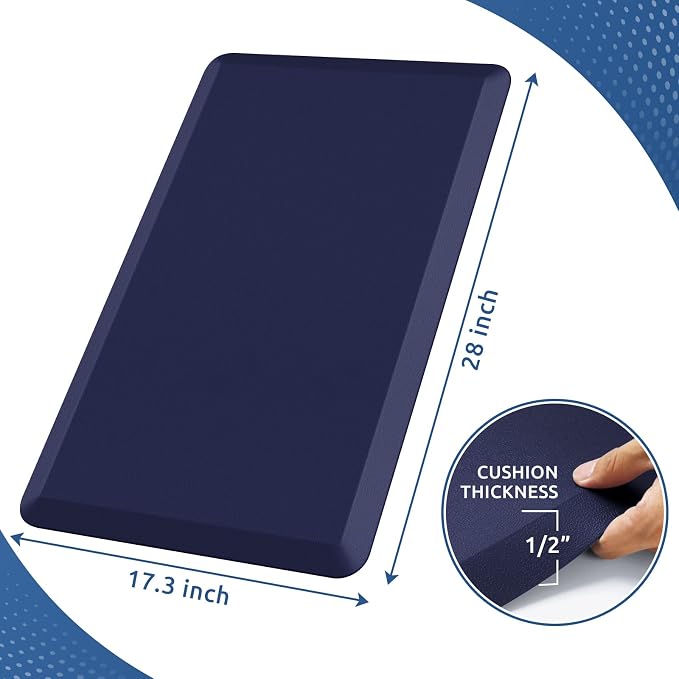 KitchenClouds Kitchen Mat Cushioned Anti Fatigue Rug 17.3"x28" Waterproof Non - Image 2