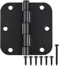 42 Pack Matte Black Door Hinges 3.5 Inch 5/8" Radius, Interior 3 1/2" Bi-fold by TDCHINGES