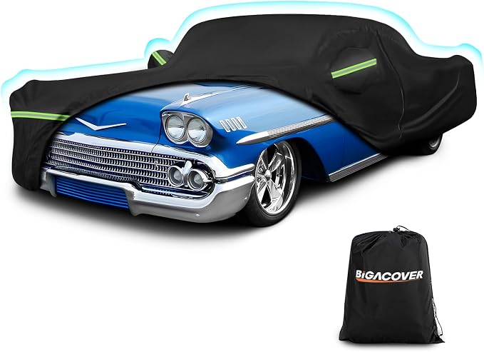 Waterproof Car Covers for Chevy Impala 2-Door/Bel Air/Biscayne 2/Sedan/Coupe by BIGACOVER