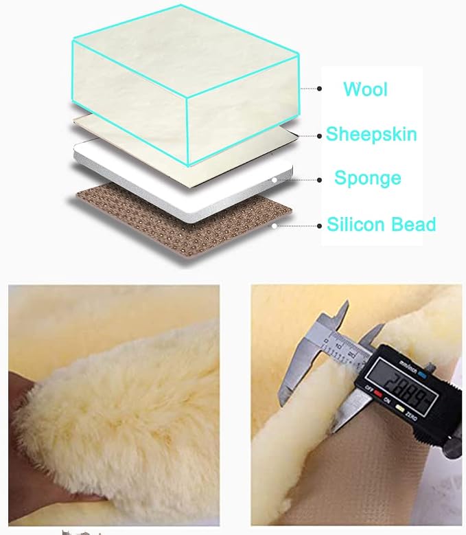Fluffy Genuine Australia Sheepskin Car Seat Cover - Image 3