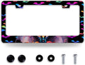 Bat License Plate Frame Funny Gothic License Plate Frames Stainless Steel by BRAGHRTED