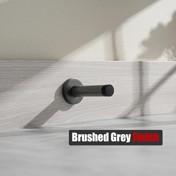 JQK Door Stopper, 304 Stainless Steel Thicken 1mm Sound Dampening Door Stop - Image 5