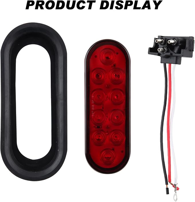 6 Inch Oval LED Trailer Tail Lights 10 LED - Image 5