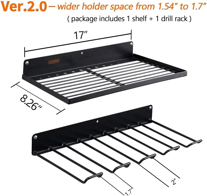 Power Tool Organizer with Charging Station, Drill Holder Wall Mount, Garage - Image 5