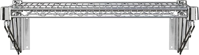 14" x 24" Chrome Wire Wall Mount Shelf - Image 4