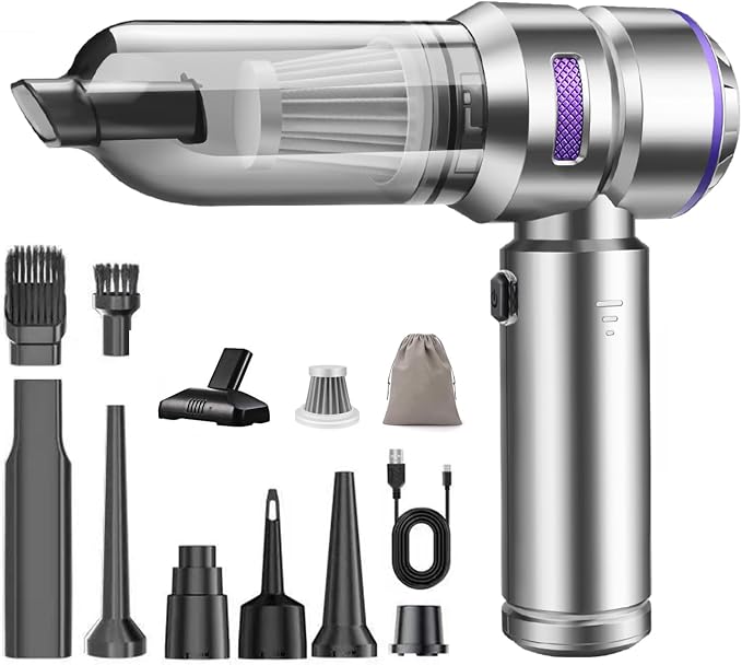 Mini Car Vacuum Cleaner, 20000PA 4-in-1 Cordless Handheld Vacuum Cleaner by Unknown
