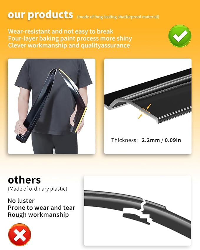 in-Channel Window Rain Guards Fit - Image 5