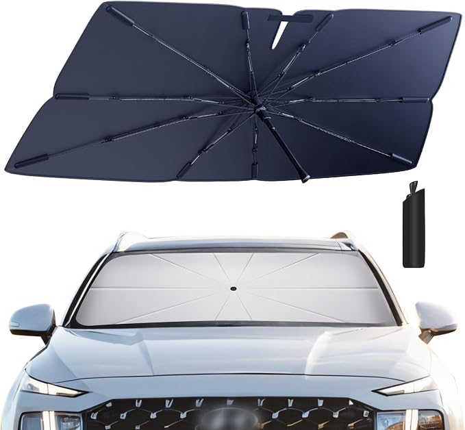 Windshield Sun Shade Umbrella for 2019-2023 Hyundai Santa Fe Accessories: by HIMUMOY