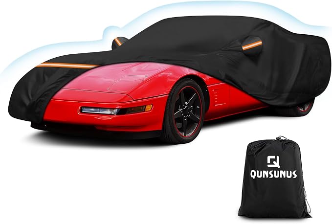 QUNSUNUS Waterproof Car Cover for C4 Corvette 1984-1996, Outdoor Car Covers by QQUNSUNUS