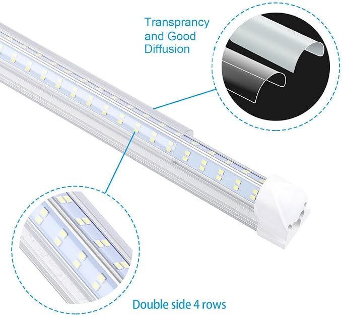 T8 LED Light Tube, 4FT 60W, 6500K Cool White Clear Cover, 4FT Tube Light - Image 3