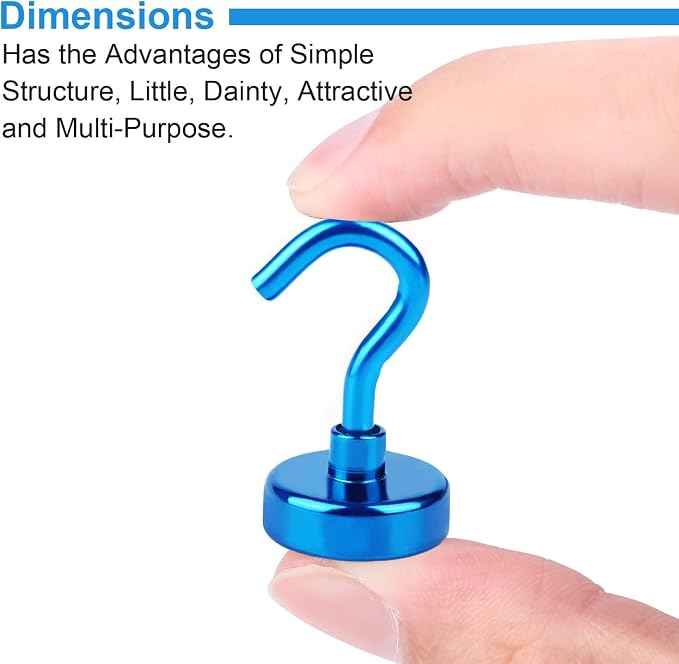 DIYMAG Magnetic Hooks, 30Lbs Strong Heavy Duty Cruise Magnet S-Hooks - Image 5