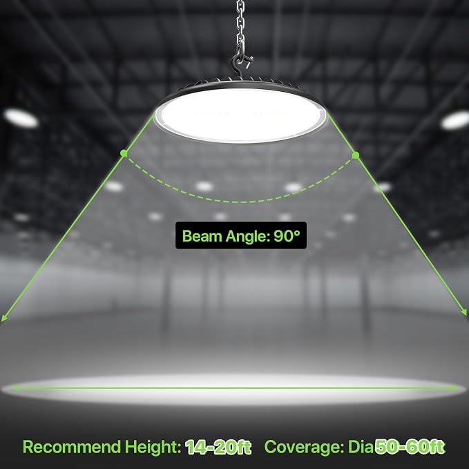 LED High Bay Light 200W, 28000LM 5000K UFO High Bay LED Light - Image 6