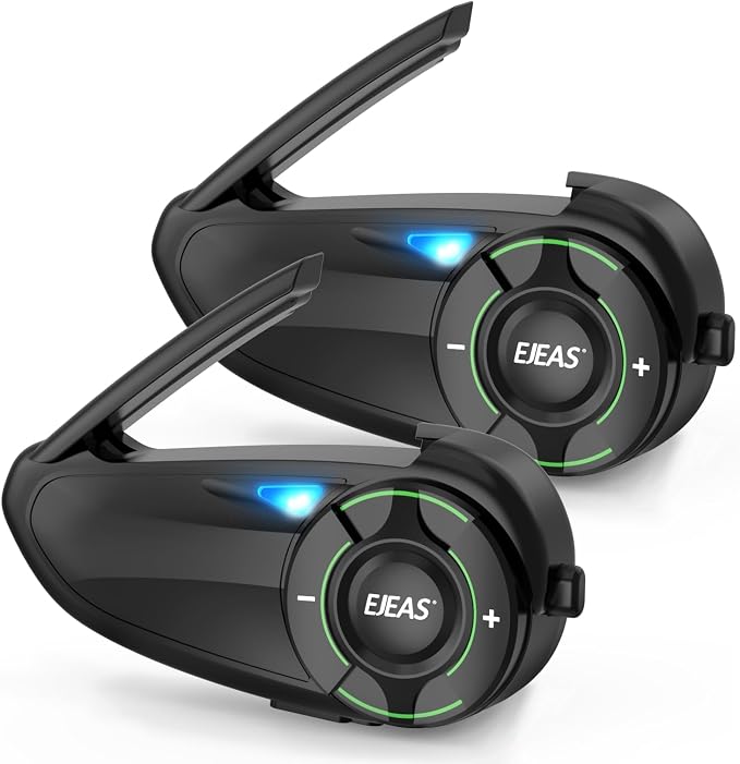 Mesh 3.0 Motorcycle Bluetooth Headset, 6 Riders Group V5.1 Helmet Bluetooth by iSunergy