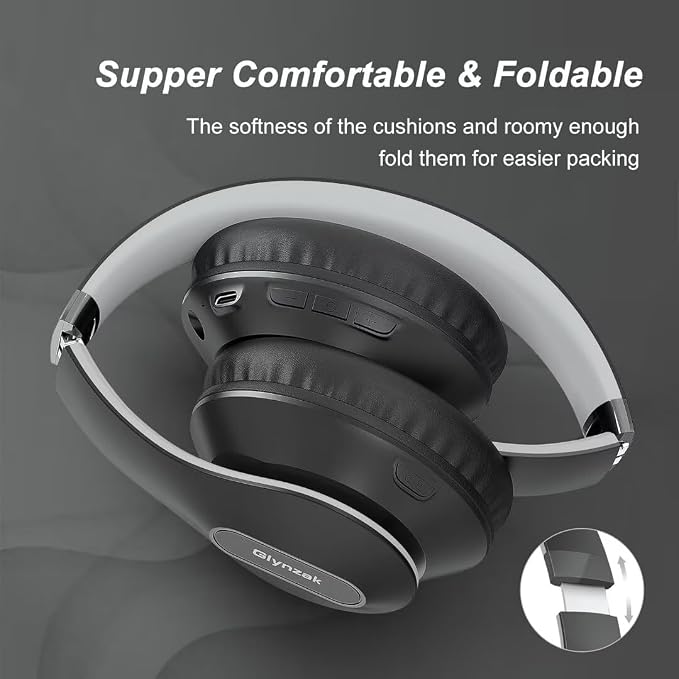 Wireless Bluetooth Headphones Over Ear, 65H Playtime HiFi Stereo Headset - Image 3