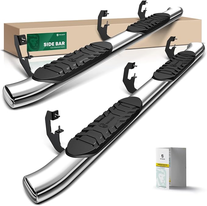 YHTAUTO 5 Inch Running Boards Side Steps Fit 2007-2019 Chevy Silverado & GMC by YHTAUTO