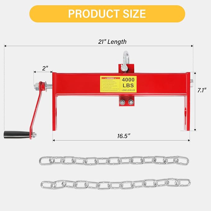 4000lbs 2 Ton Load Lever Engine Hoist Crane Cherry Picker Lift Tool Heavy Duty - Image 6